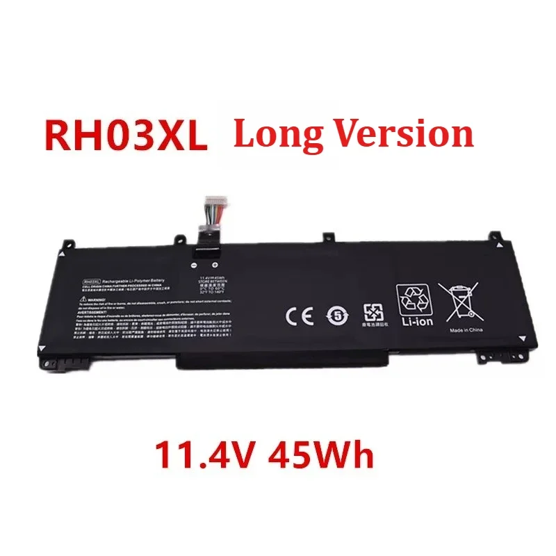 RH03XL 11.4V 45Wh Li-ion Laptop Battery Long/Short Version for HP ProBook 450/650/430/440 G8/G9 HSTNN-DB0B UB7X IB9P Replacement
