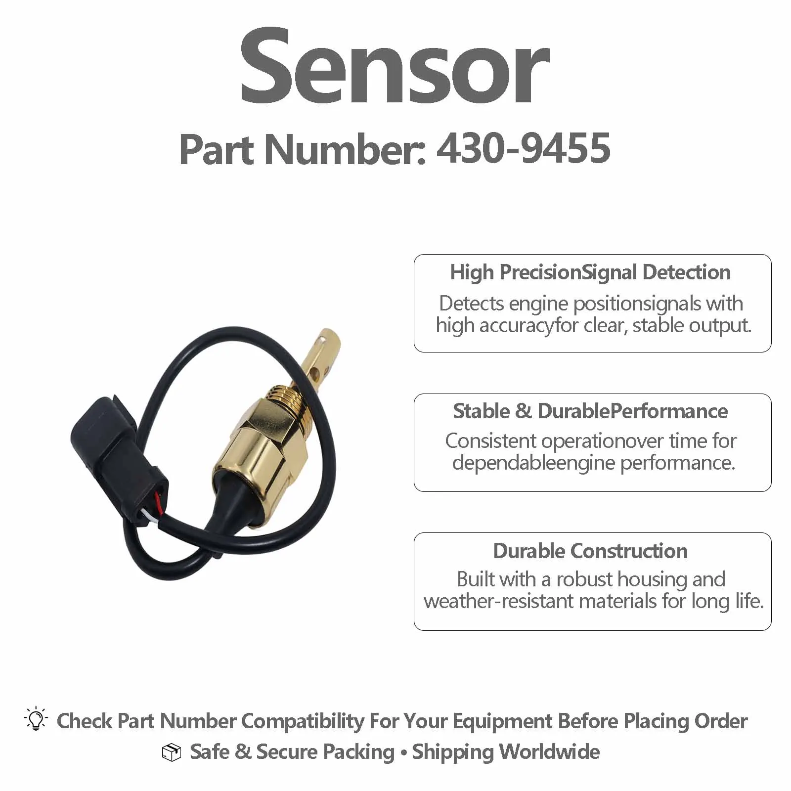 430-9455 4309455 Oil Level Sensor For Caterpillar CAT SPF743 3516B 3516C Engines - industrial