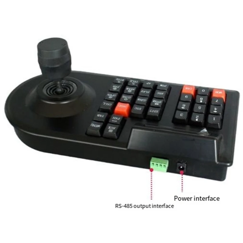 3D Joystick PTZ Keyboard Pan Tilt Zoom Controller For Analog CCTV PTZ Dome Cameras RS485 Control Keyboard-EU Plug Durable