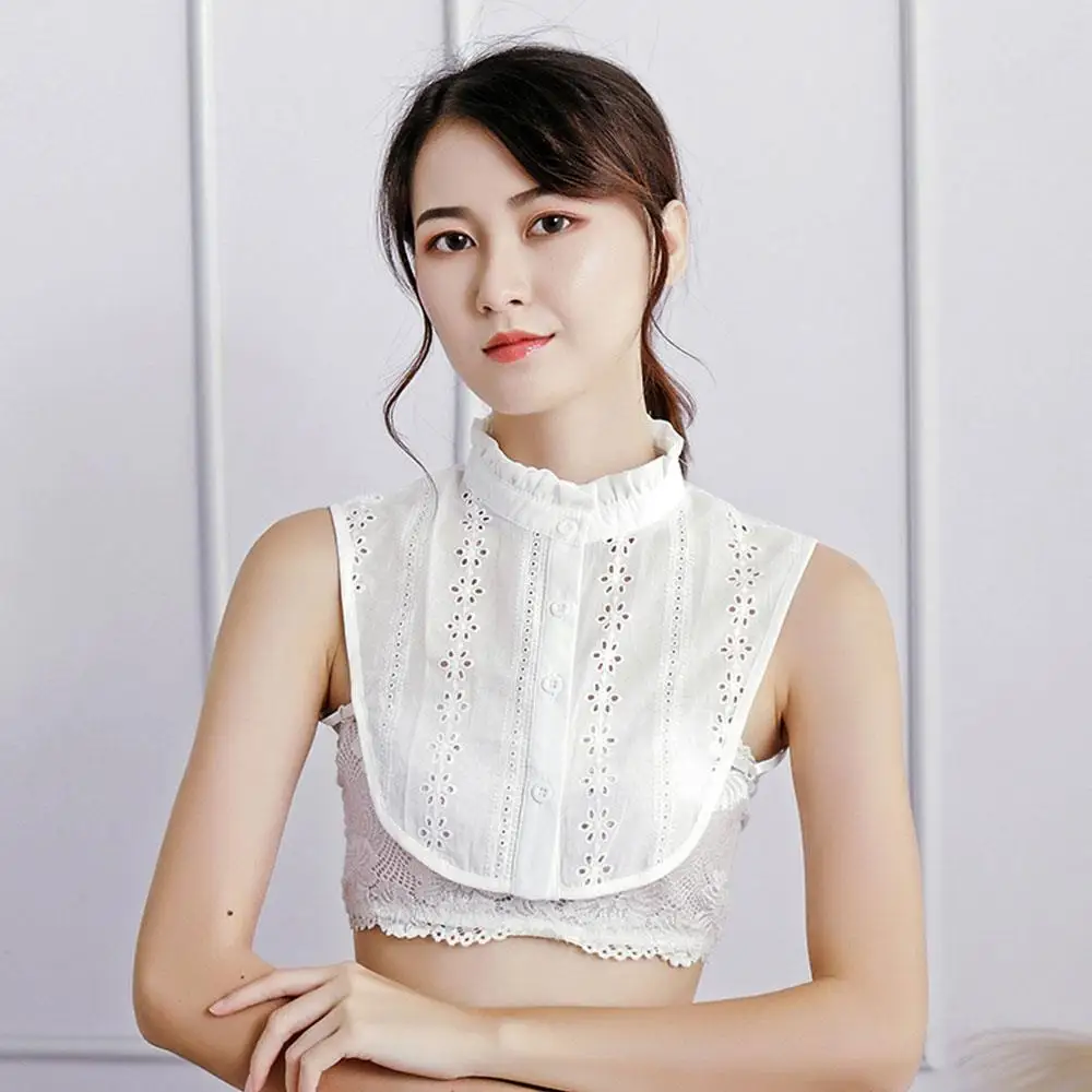 

Модный и элегантный стиль полурубашки, искусственный воротник, женский плиссированный воротник-стойка, искусственный воротник, универсальный съемный воротник