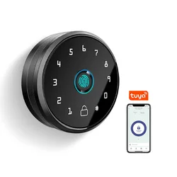 Handle Fully Automatic Smart Lock Fingerprint Knob Door Lock Unlock Touch Screen Bluetooth App Keyless Entry Door Lock