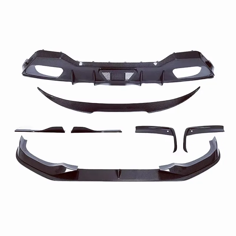 

For B8 Series G14 G15 G16 AC Style Carbon Fiber Front Bumper Edge Side Skirt Rear Spoiler Body Kit