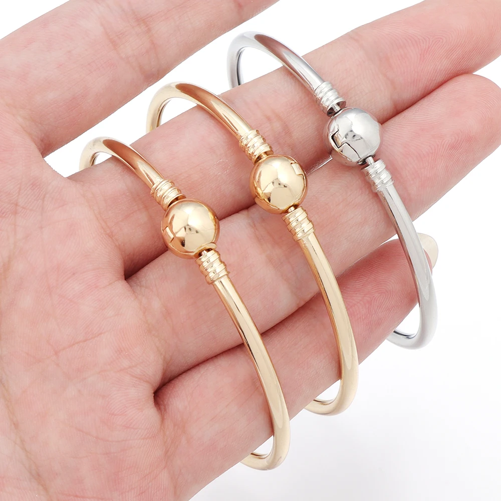 1pcs/lot Copper Bracelet Pan Da Hole Beads Charms Bracelet For Women Fit Original Brand DIY Beads Fine Bracelet Jewelry