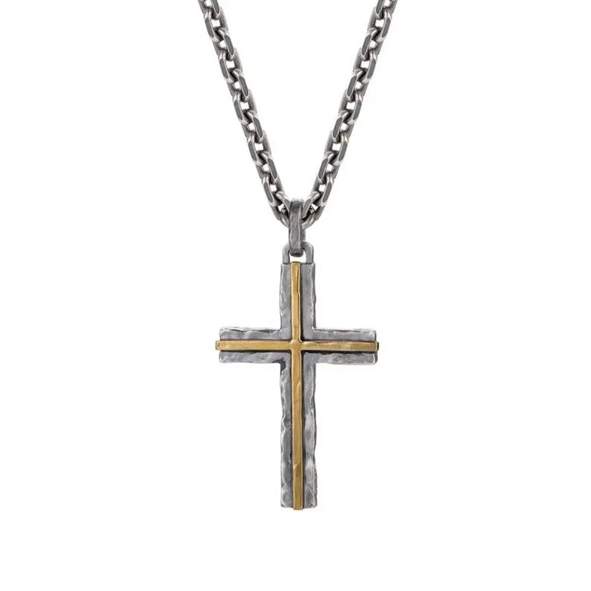 

Broken Cross Pendant Necklace - Avant-Garde Craftsman Retro Style