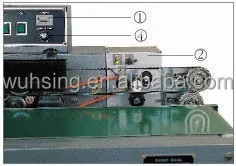 Vertical continuous sealing tape for sealing food, plastic bags