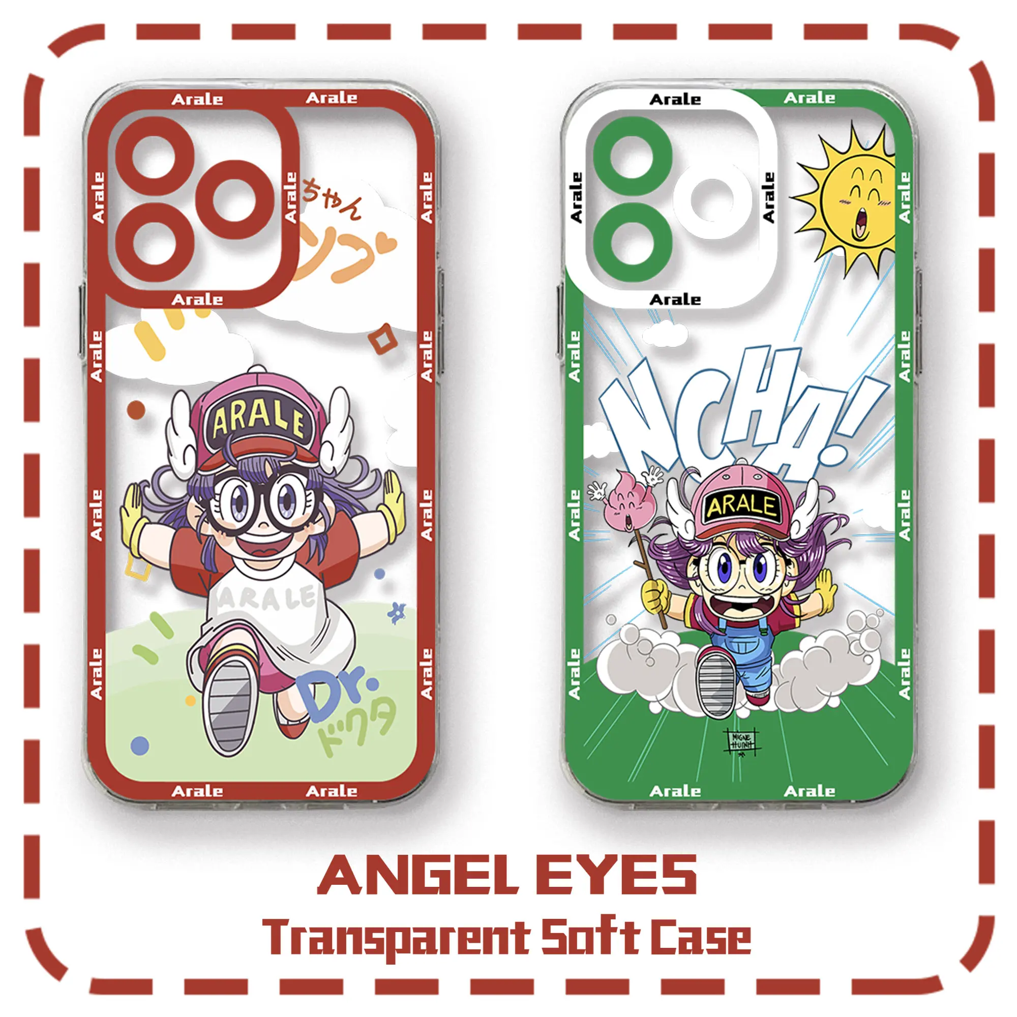 Cartoon Dr Slump Arale Clear Case For Samsung A73 A72 A71 A55 A52 A51 A50 A42 A35 A33 A32 A31 A30 A24 A23 A22 A13 A12 5G Cover