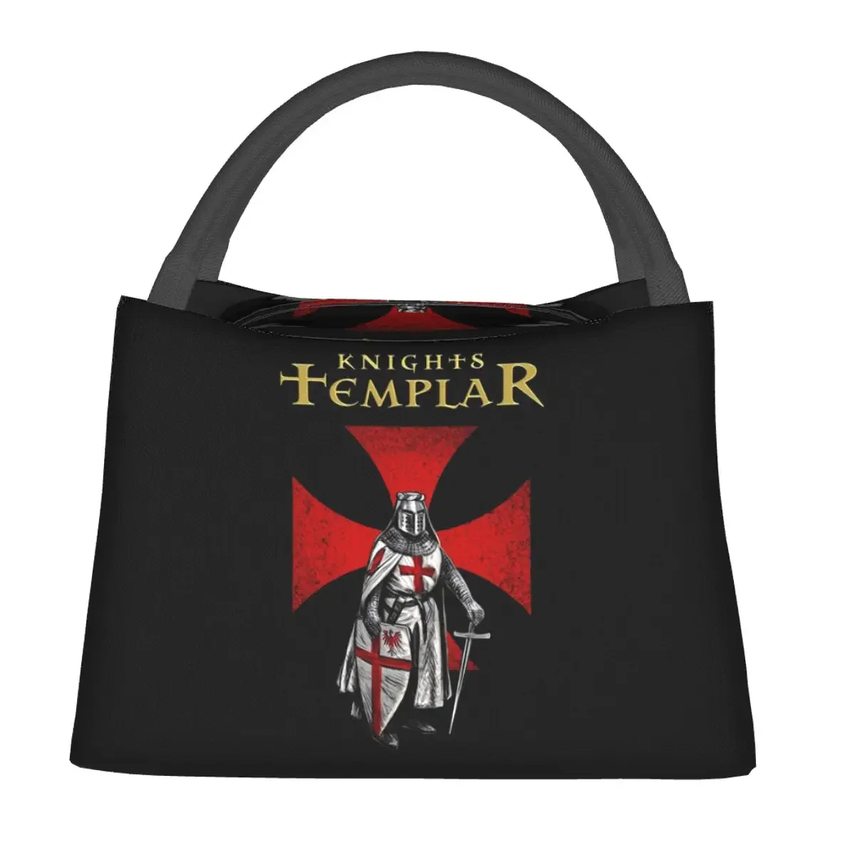 Knight Templar Sword Crusader Lunch Bags Insulated Bento Box Lunch Tote Picnic Bags Cooler Thermal Bag for Woman Children School