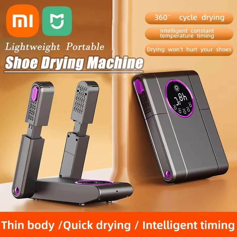 Xiaomi MIJIA Electric Dryer Shoe Portable Boot Dryer 180° Folding Design Smart Display For Shoes Gloves Hats Socks Ski Boots New