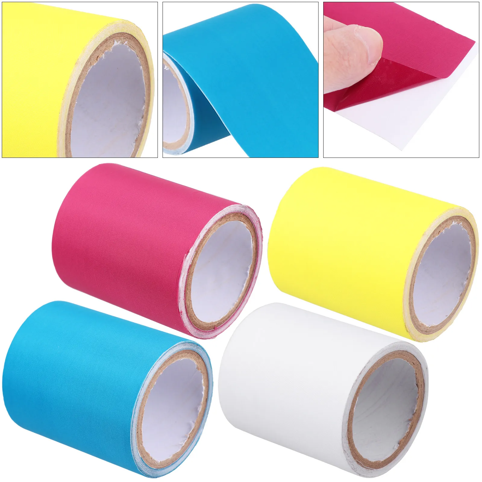 

4 Rolls Iron on Denim Patches for Clothing Repair DIY Sewing Decoration Fabric to Mend Jeans Shirts Skirts Backpacks Ironing