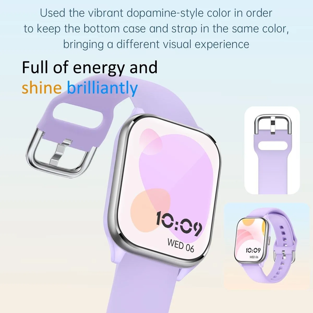 Смарт-часы в спортивном стиле для мужчин и женщин, большой экран 1,85 дюйма, циферблат в Парижском Стиле, водонепроницаемые 1 атм, большая работа от батареи, 100 + Спорт