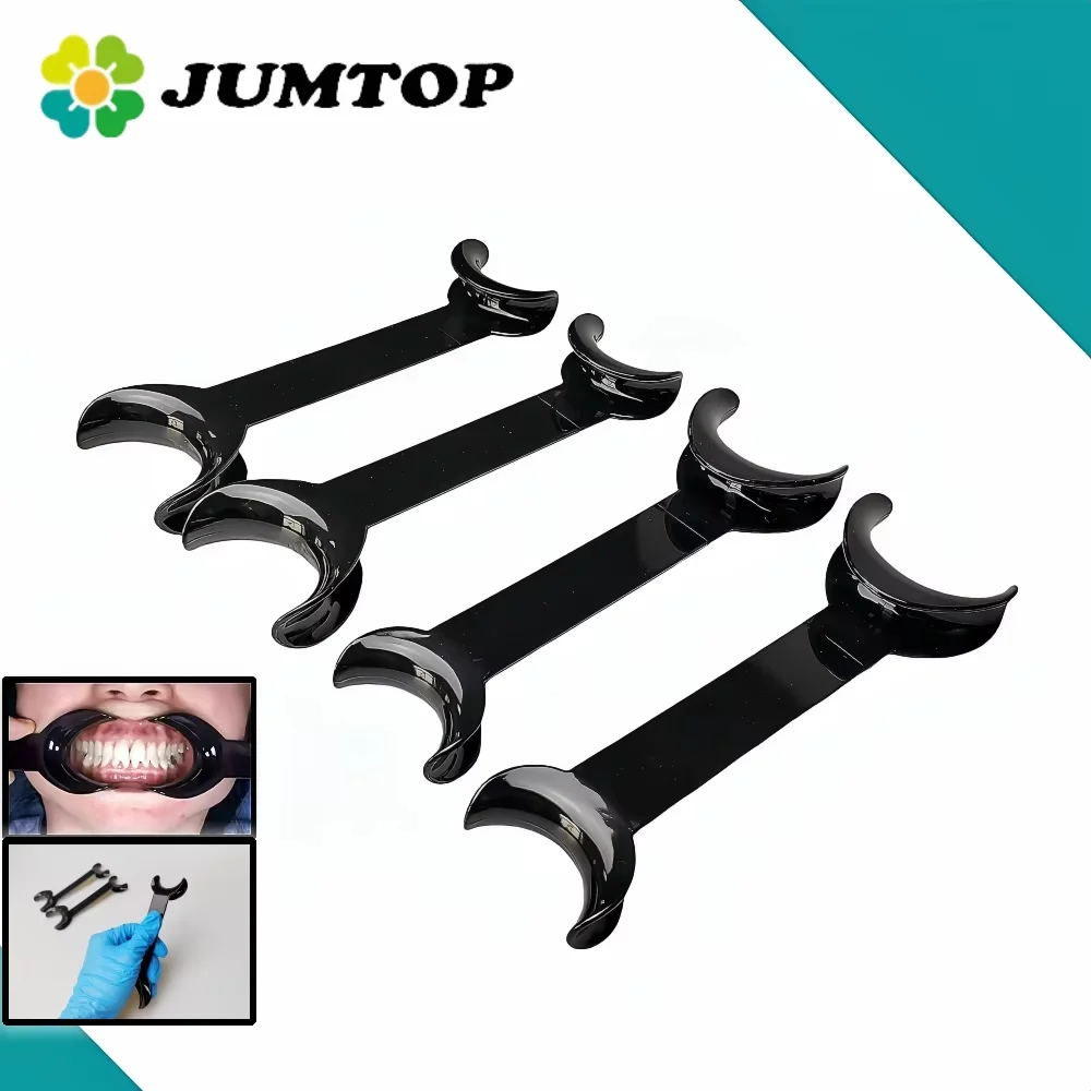 

JUMTOP 4Pcs Dental T-Shape Intraoral Cheek Lip Retractor Opener Double Head Orthodontic Teeth Mouth Opener