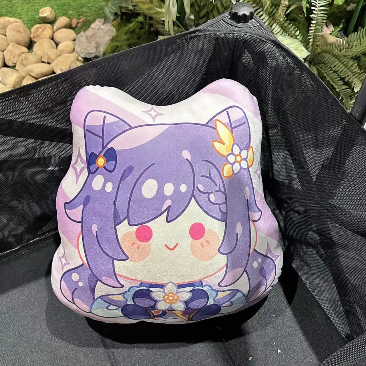 Anime Genshin Impact Keqing Cosplay  Two-sided Cute Cotton Cushion Special-shaped Square Pillow Birthday Xmas Gift