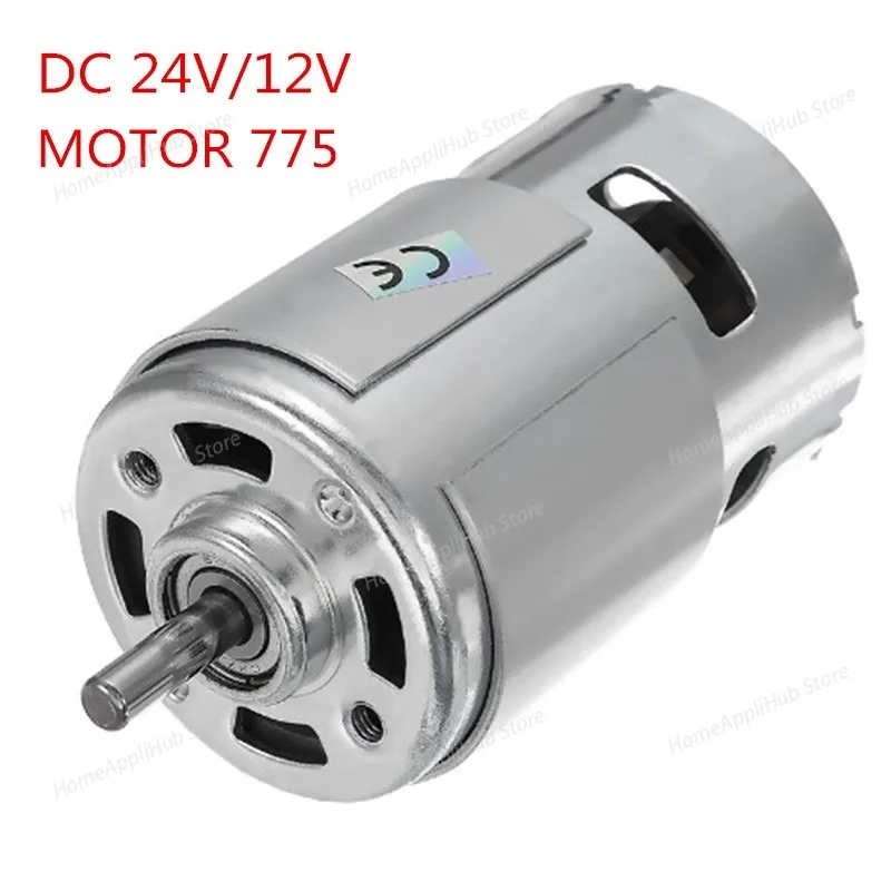 775 Motor (12-24V Double Ball Bearing) High Speed and High Torque DC Motor DIY Table Saw Motor