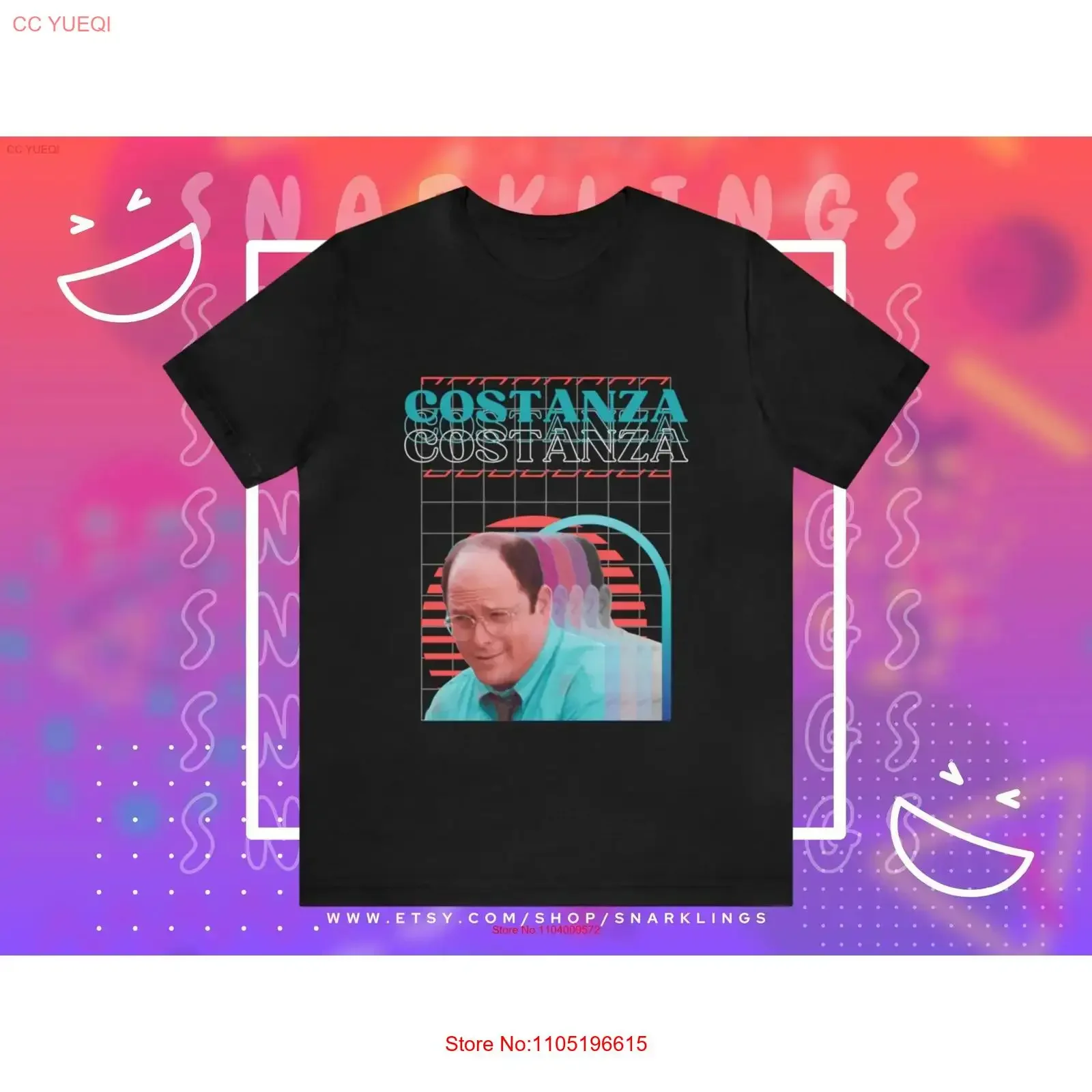 Costanzawave T Shirt Funny George Costanza Seinfeld Retro TV Festivus Larry David Fan Vaporwave Aesthetic vintage Washed Casual