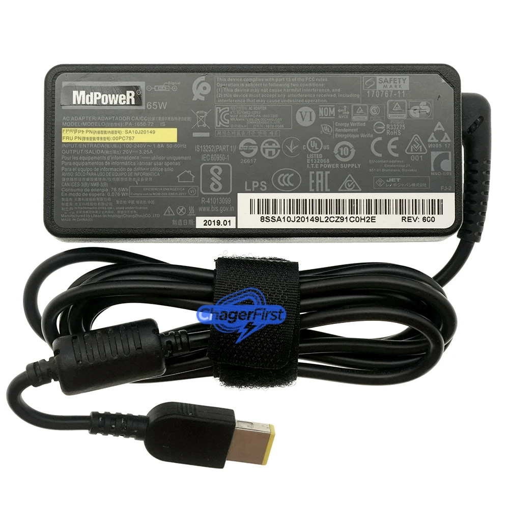 PA-1650-72 SA10J20149 54Y8964 20V 3.25A 65W AC Adapter for lenovo THINKPAD S431 S531 G500S G700 YOGA 3 4 Pro 11 PA-1650-37LC