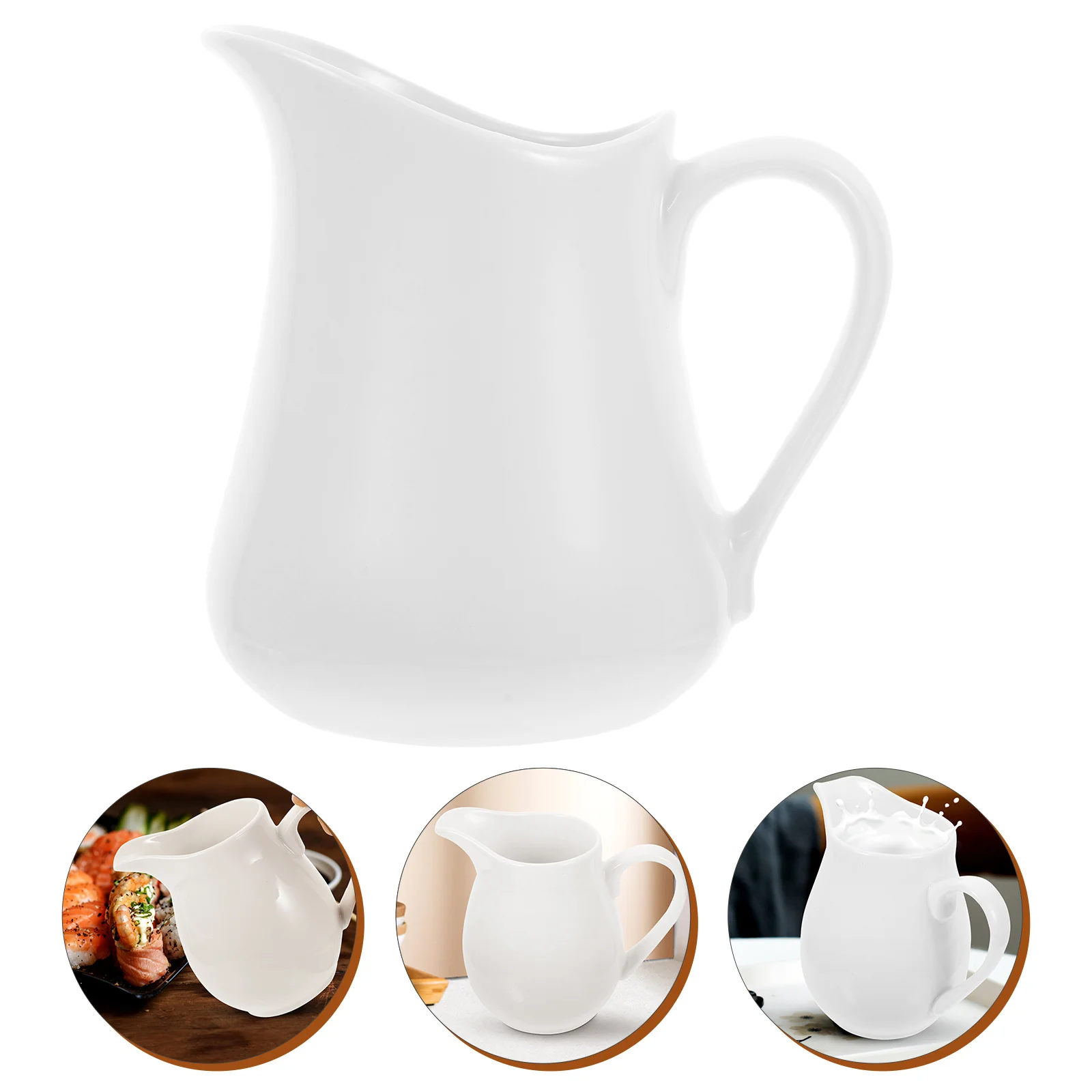 

1000 Ml Ceramic Milk Jug for Coffee Tea and Floral Infusions Smooth Glaze Finish Elegant Kitchen Creamer Pitcher Ideal for Daily