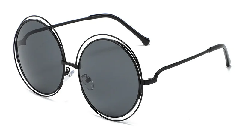 

Wholesale Vintage Round Frame Sunglasses Women Oversized lens Male Metal Frame