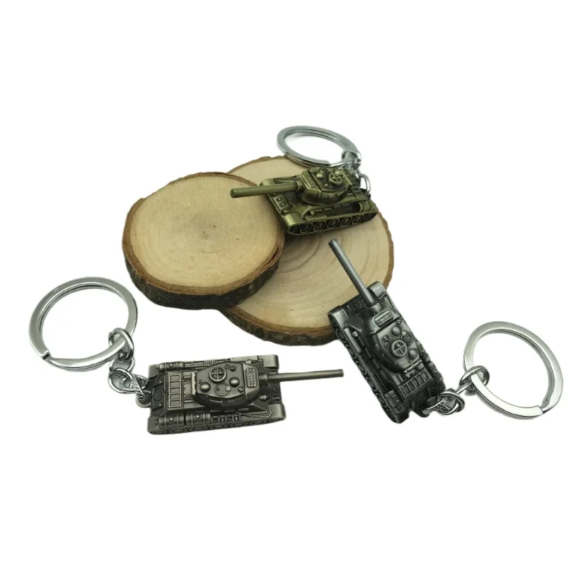 Creative Design 3D World of Tanks of Keychain Metal Model Keyring Gift Key Chain