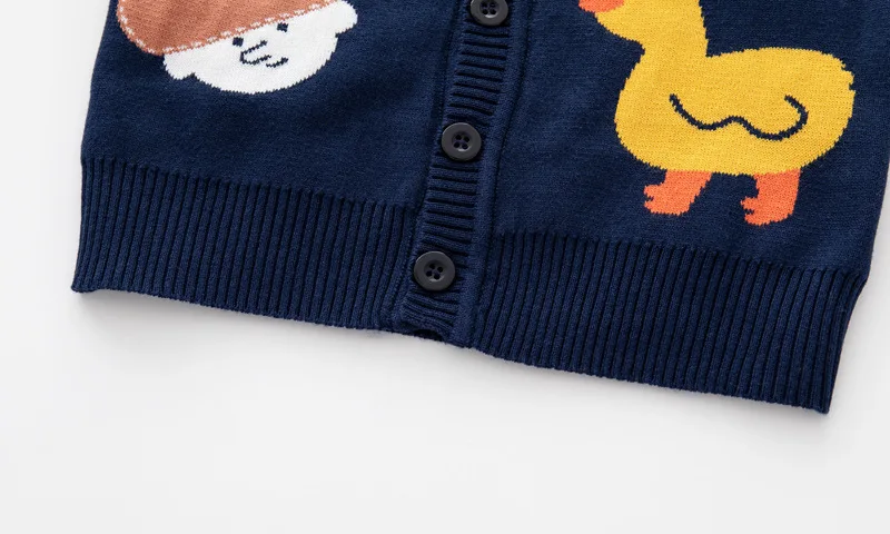 Winter Sweater Boys Girl New Cardigan Buckle Jacket Children Clothes Baby Knitwear Double-layer Cotton Kid Boys Sweaters