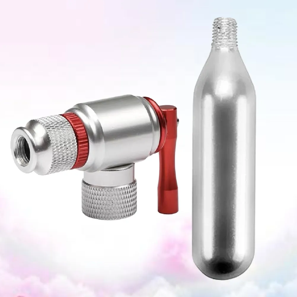 

Насос для велосипеда с баллоном CO2 из алюминиевого сплава, французский клапан, газовый картридж 16 г, портативный инструмент для накачки шин велосипеда