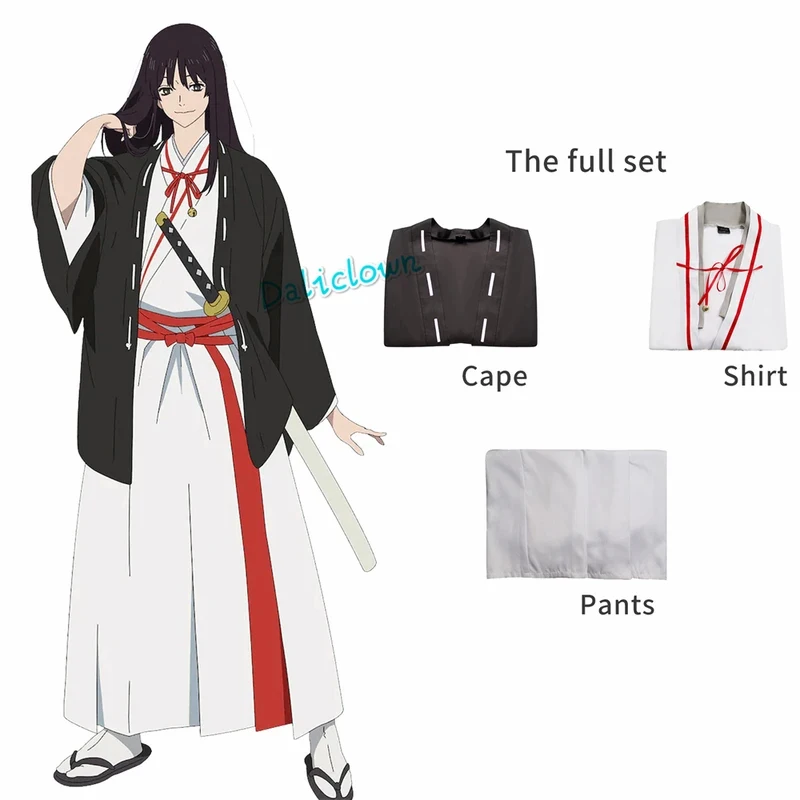 Disfraz de Cosplay de CyYuzuriha Hell Paradise JigokuRaku Fuchi Gabimaru Aza Toma Yamada Asaemon Sagir, Disfraz de Halloween con Peluca para Mujer y Niña