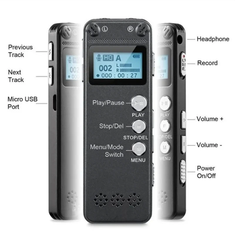 Leichter Sprachrekorder, effizientes Aufnahmestift-Tonaufzeichnungsgerät, 32