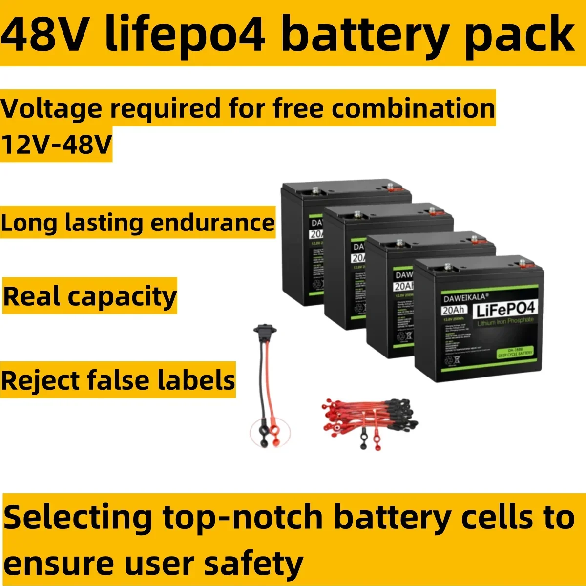 

12V 24V 36V 48v battery pack 20Ah lifepo4 battery Real capacity for electric bicycle ebike battery 48v electric scooter