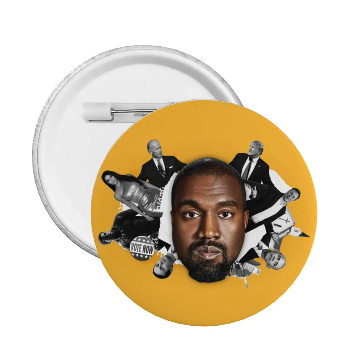 Zabawna Kanye West przycisk typu Soft memów przypinka na zamówienie raper muzyka producent Pinback odznaki broszki dla miłośników