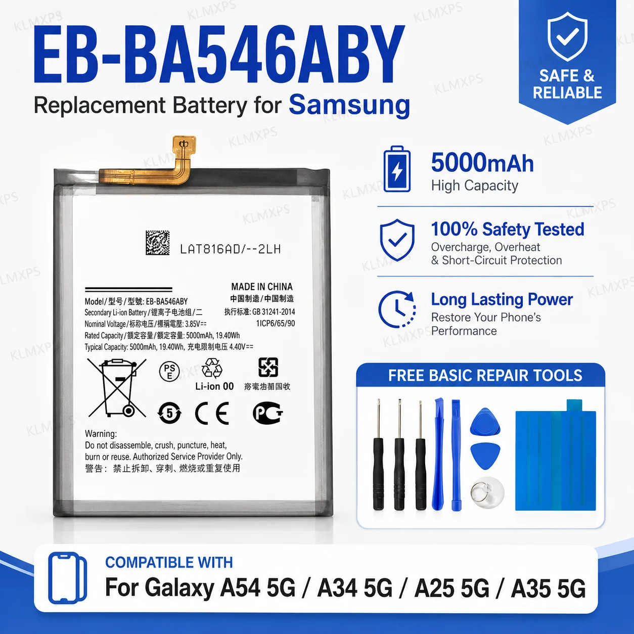 Premium Phone Battery for Samsung Galaxy A51 A70 A71 A5 A7 A8 A9 Pro A8+ A8S 2018 Feel2 Replacement Batteries Factory Sealed
