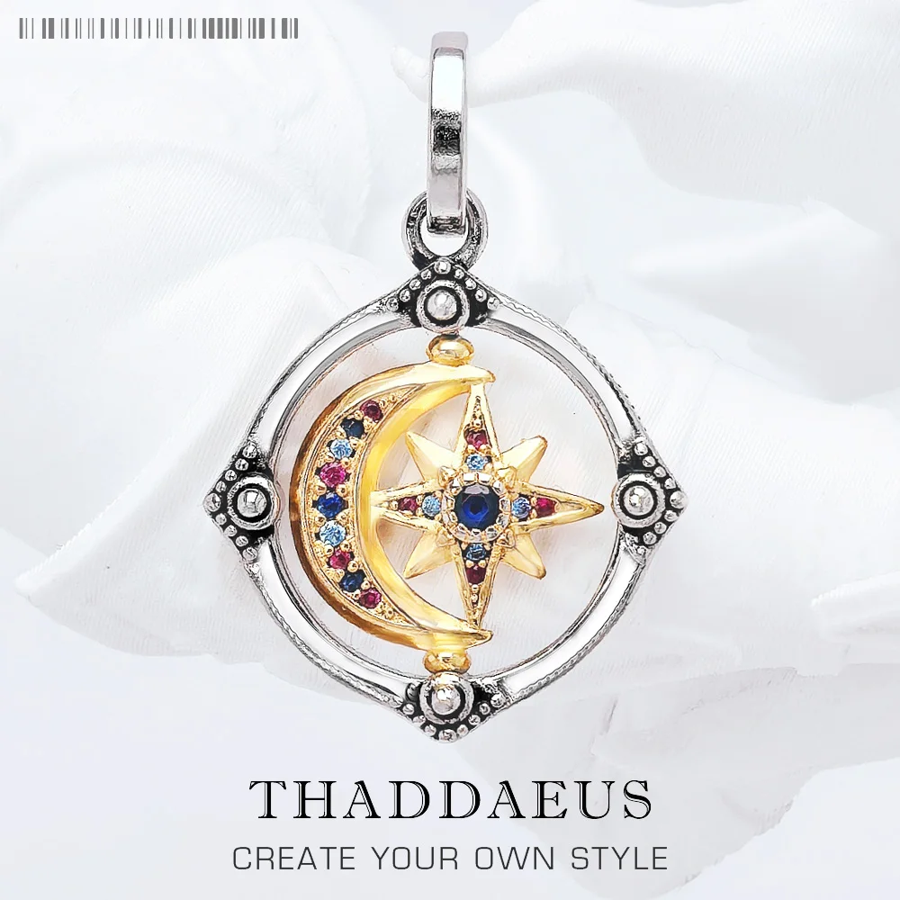 

Цепочка с золотым кулоном в виде звезды и Луны, летнее совершенно новое ювелирное изделие, Европейский Серебро 925 пробы, счастливый подарок ...