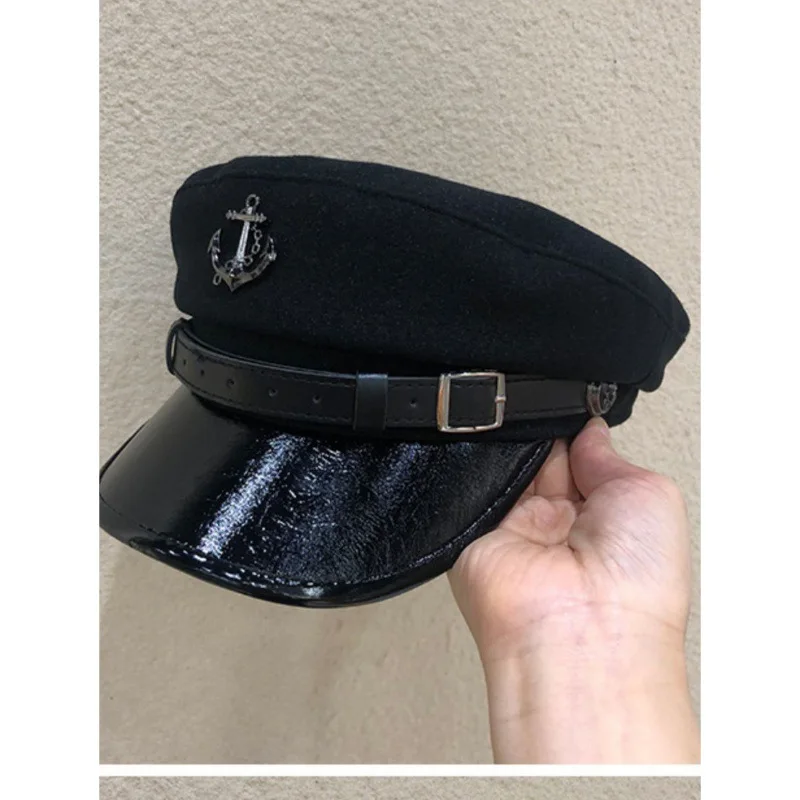 Japanese-style retroPUPipunk Navy Style Sailor Octagonal Cap Children Show Face Small Beauty Style Vintage Painter Beret