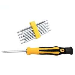 6-in-1 Screwdriver Set, Strong Magnetic YU Plum Blossom Triangle Shaped Multifunctional Household Driver 12 Types