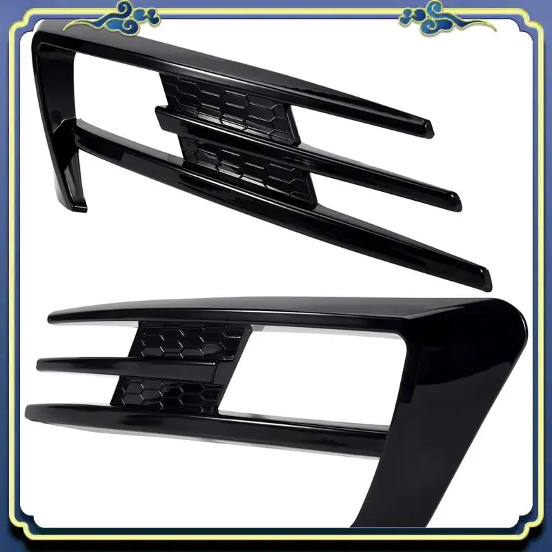 

AU16-For Golf 7 MK7 2014 2015 2016 2017 Front Bumper Fog Light Grilles Fog Lamp Eyebrow Cover Trim