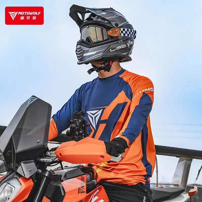 Moto velocità vestiti asciutti stoppini sudore manica lunga estate Primer traspirante attrezzatura per motociclisti abbigliamento da ciclismo