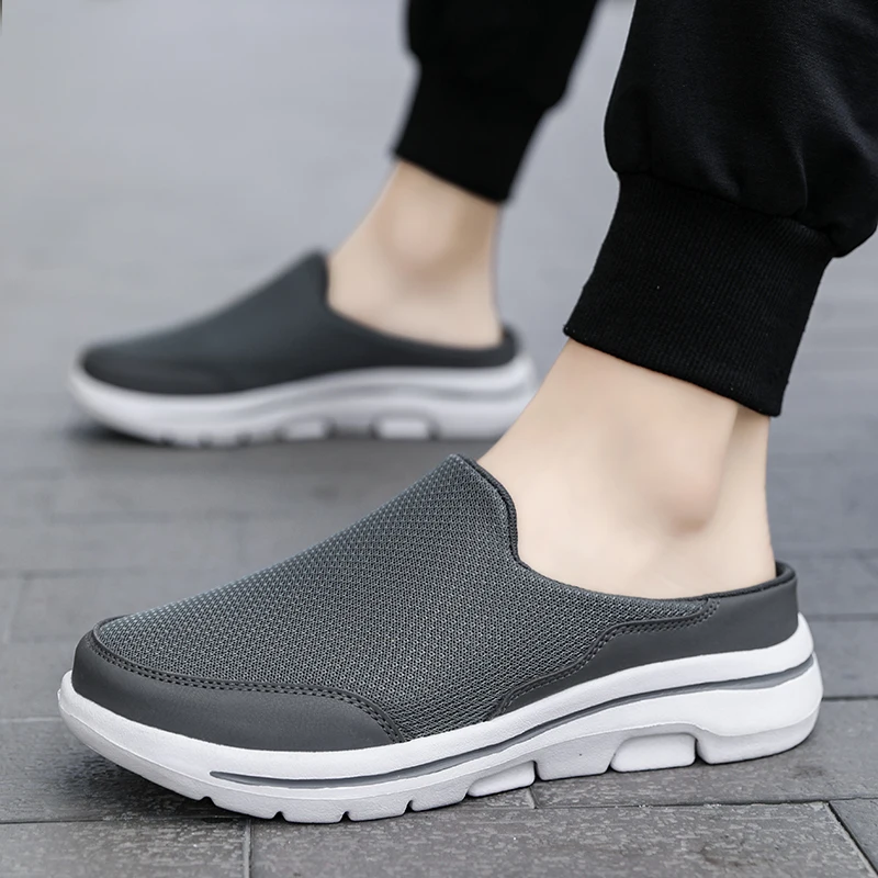 Summer Slip On Mesh Half Shoes For Men Women Slippers Men Casual Shoes Lightweight Comfortable Breathable Sandals Big Size 47 48