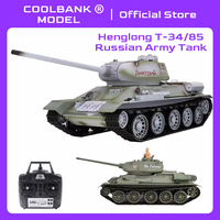 Coolbank Modified Edition 1/16 2.4ghz Remote Control Soviet Union T34 Tank Model Heng Long 3909-1 Russian Army Tank t34/85 Toys
