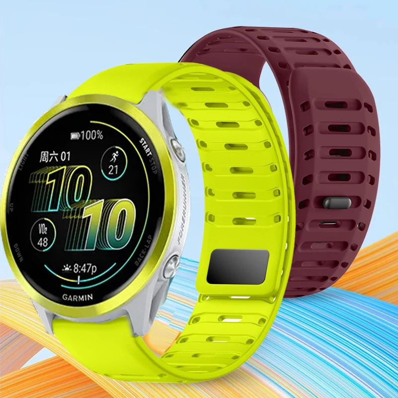 �y�Z�[�����zGarmin Forerunner 970 570 S70�A47mm 745 965 255 265�AGarmin Venu 2 3/Vivoactive 4�p 22mm �}�O�l�b�g���o���h�A���y�Ή��V���R���X�g���b�v