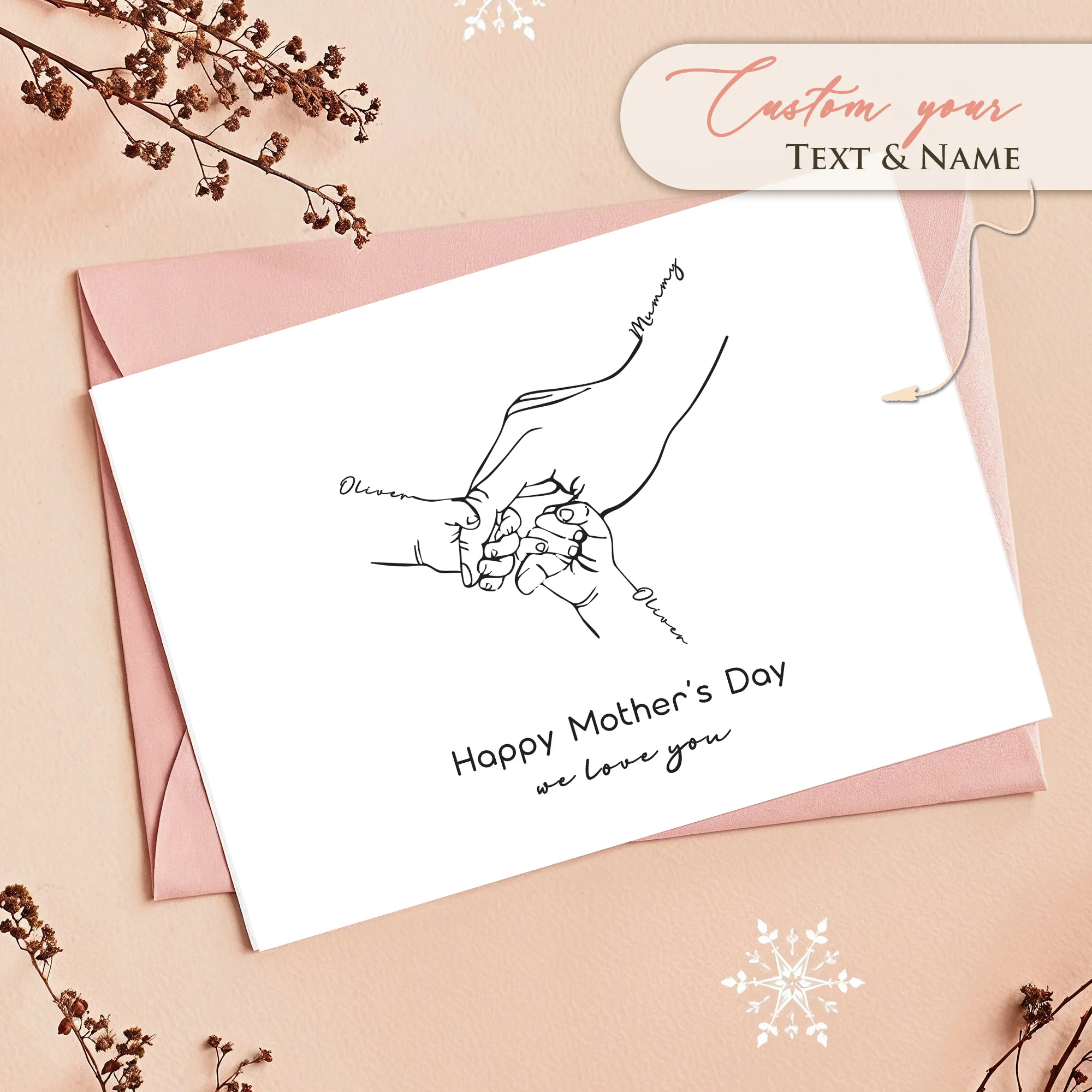 

Custom Envelopes Greeting Card Mother's Day Letter Card Customization Friend Blessing Letters Postcards Personalized logo Mail