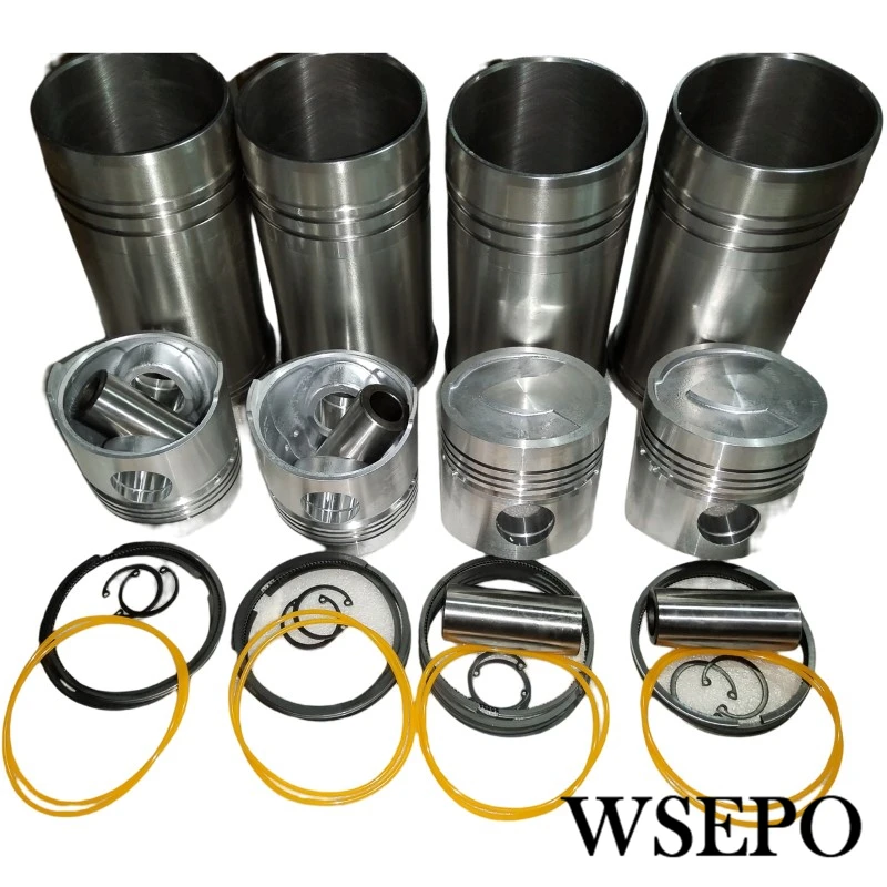 Cyl. Sleeve Liner Piston Kit (4 Cylinders Set) For Weichai K4100 K4102 K4100ZD Water Cool Diesel Engine 30KW Genset Parts