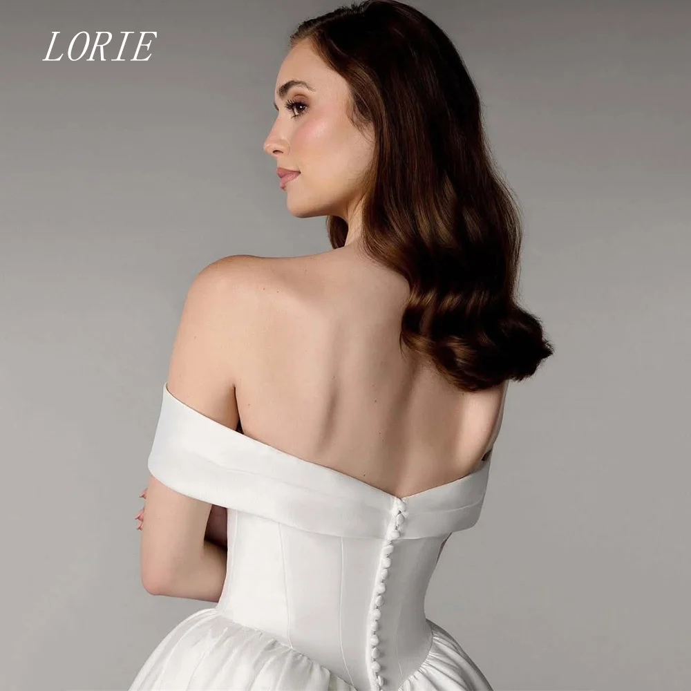 

LORIE Luxury A Line Civil Wedding Dress Gala Off The Shoulder Bridal Dresses Classical Engagement Wedding Gown Customized 2026