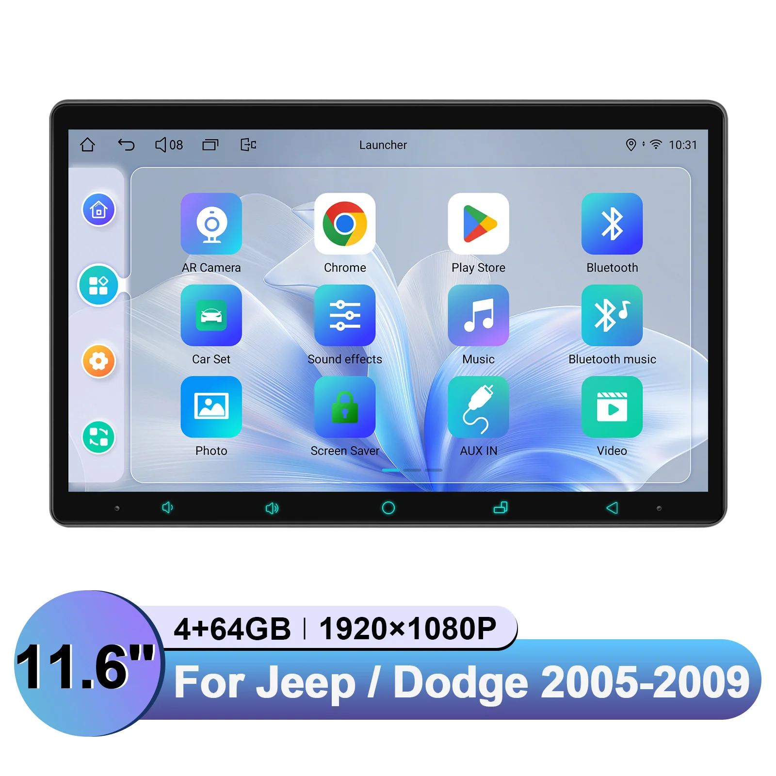 التوصيل والتشغيل Carplay 10.1 "11.5" 11.6 "أندرويد 13 وحدة رأس ستيريو للسيارة لسيارة جيب/دودج/الطراز يحافظ على Bose Amp | التحكم في التوجيه