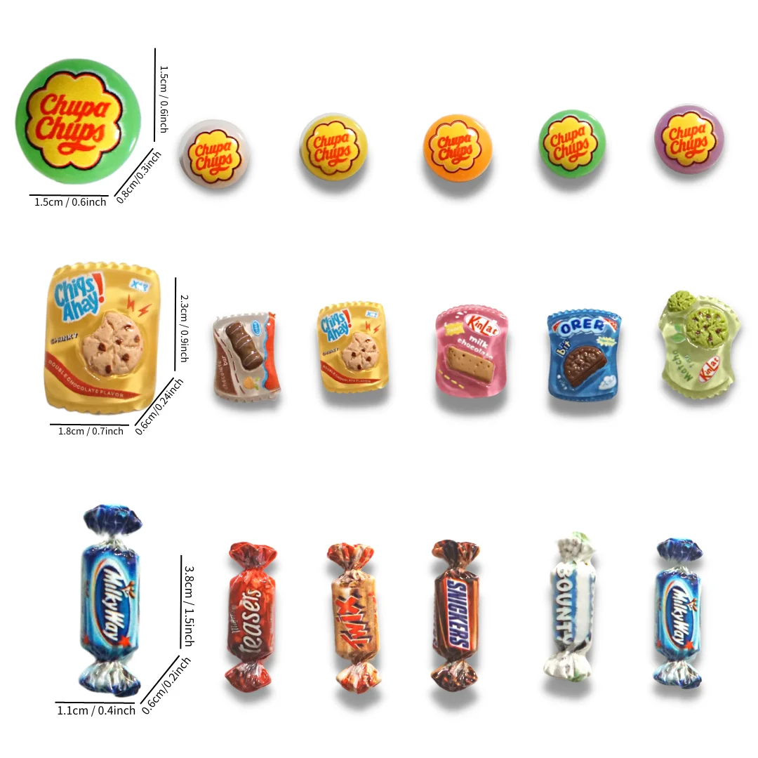 5Pcs Colorful Candy Fridge Magnets Chocolate Lollipop For Refrigerator Cute Home Kitchen Decorations Photo Stickers