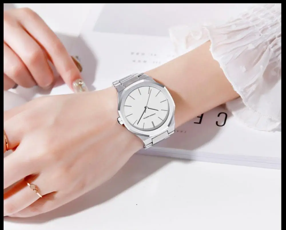 Quartz watches Mechanical wrist watches Stainless Steel Band Watch Ladies Fashion Gold Bracelet