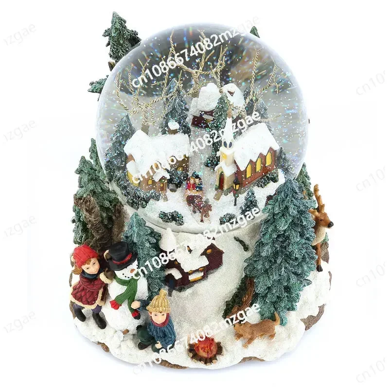 High End Oversized Crystal Ball Handmade Music Box for Girls and Children's Christmas Gifts