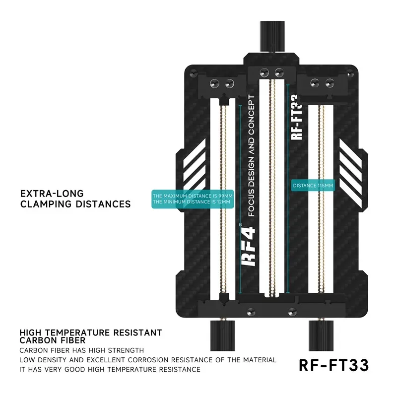 Dispositivo de reparación de placa base RF4 RF-FT33 para teléfono móvil, CPU, disco duro, Chip IC, eliminación de pegamento, sujeción de precisión, soporte de soldadura