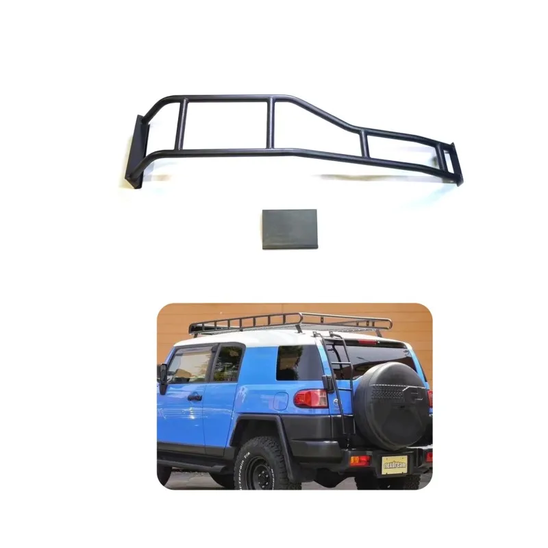 

New Black Steel Tailgate Climbing Ladder for Toyota FJ Cruiser 07-21 Off-road 4x4 Modification Parts Rear Door Side Ladder Tube