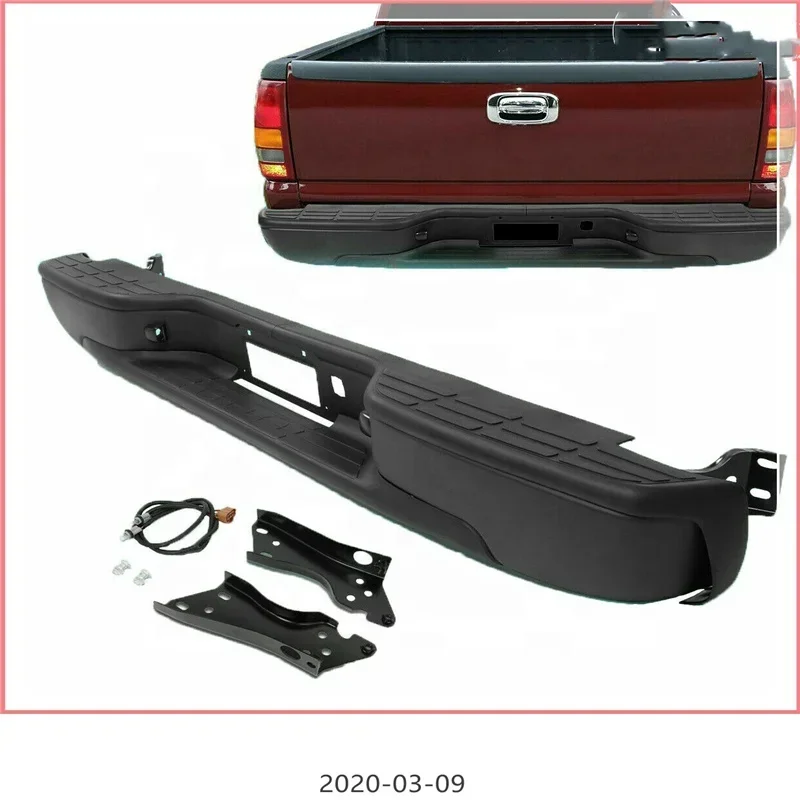 

Factory Hot Selling Black Rear Bumper Fleetside Step car bumpers for Silverado Sierra 1500 2500 1999 2000 2004 2007