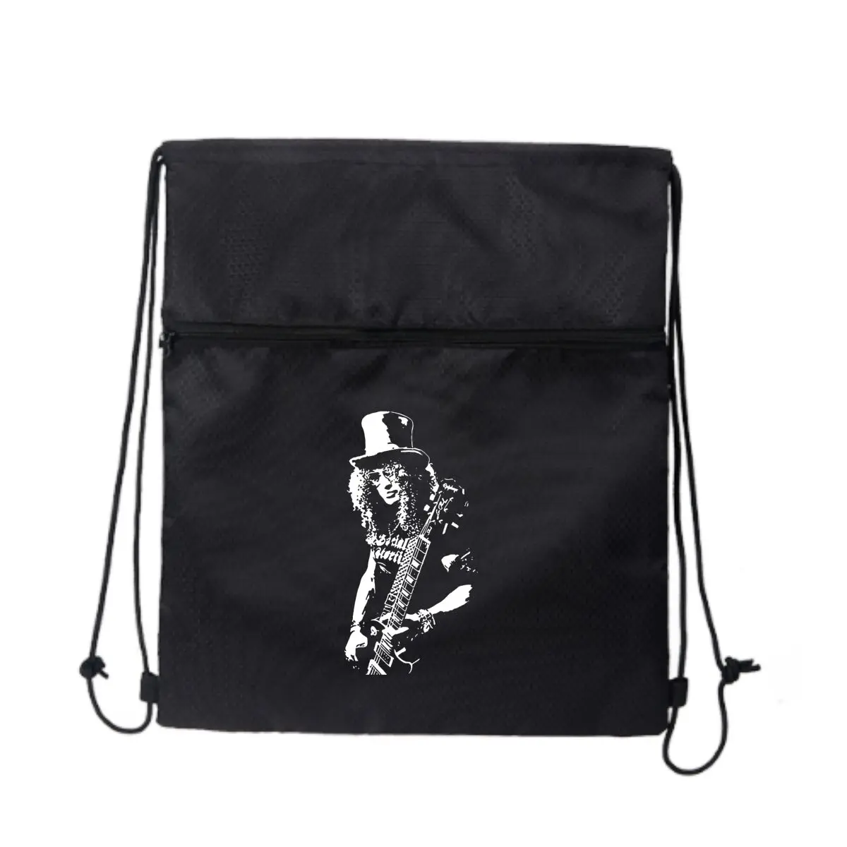 

Элегантный и изящный рюкзак белого силуэта с карманом на шнурке для занятий спортом на открытом воздухе