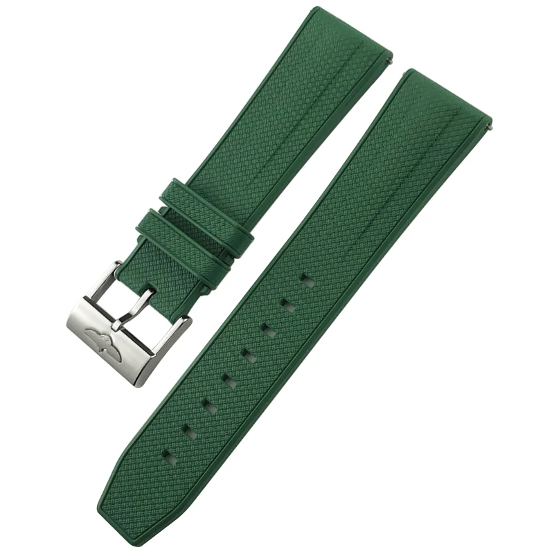 Quick Release High Quality Soft Fluororubber Watch strap for Breitling Avenger Navitimer 21mm 22mm Waterproof Sports Watchband view 5