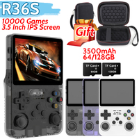 R36S Portable Pocket Video Player Linux System 3.5 Inch IPS Screen Handheld Game Players 64/128GB 10000 Games Childrens Gift